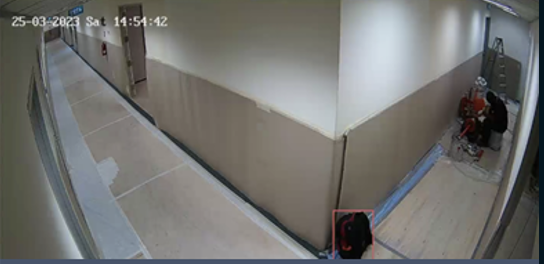Unattended object detection example